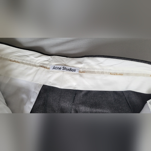 ACNE STUDIOS-Gray Tailored Wrap Trousers - Picture 11 of 12